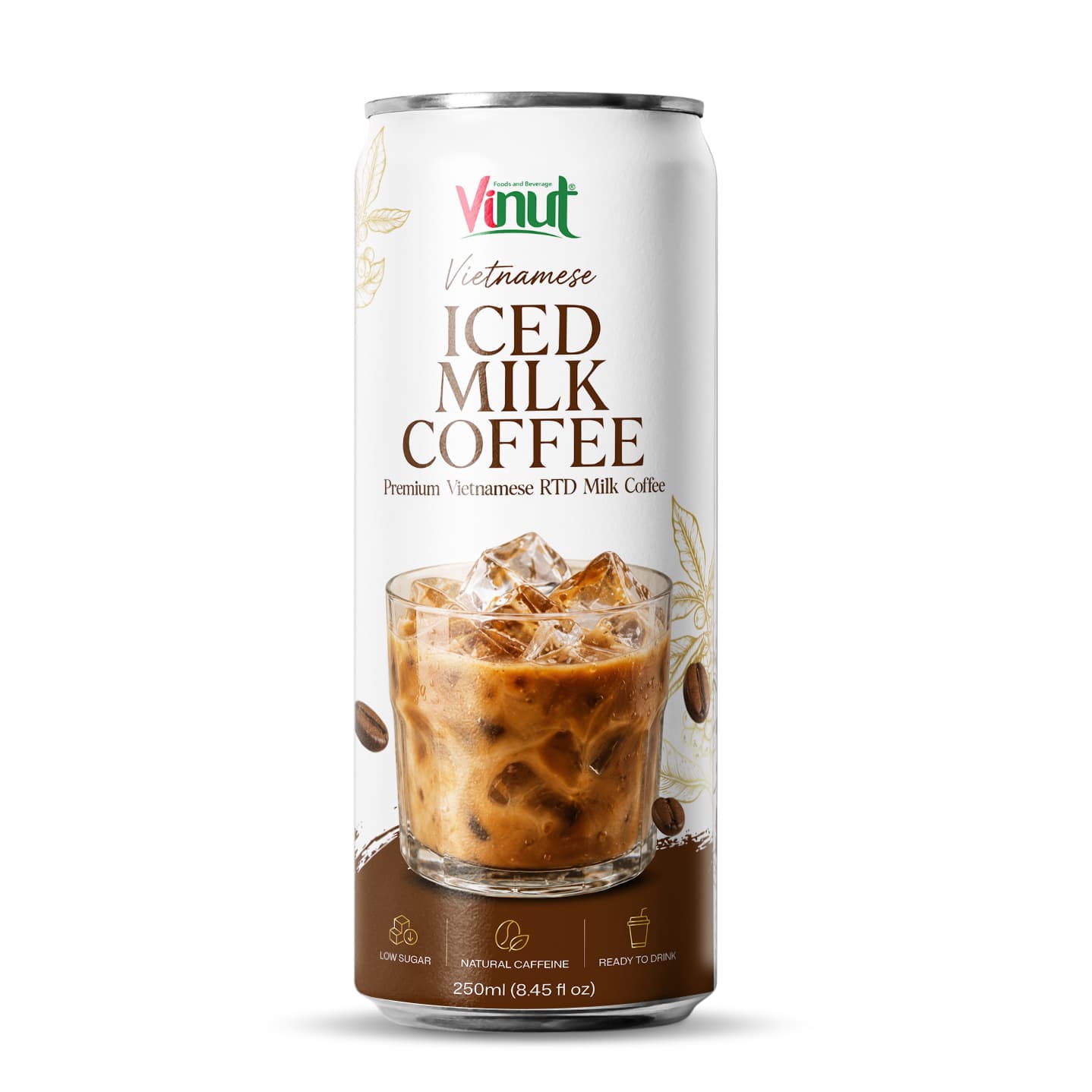 Vinut 250ml (8.45 fl oz) Vietnamese Coffee Drink Iced Milk Coffee Premium RTD