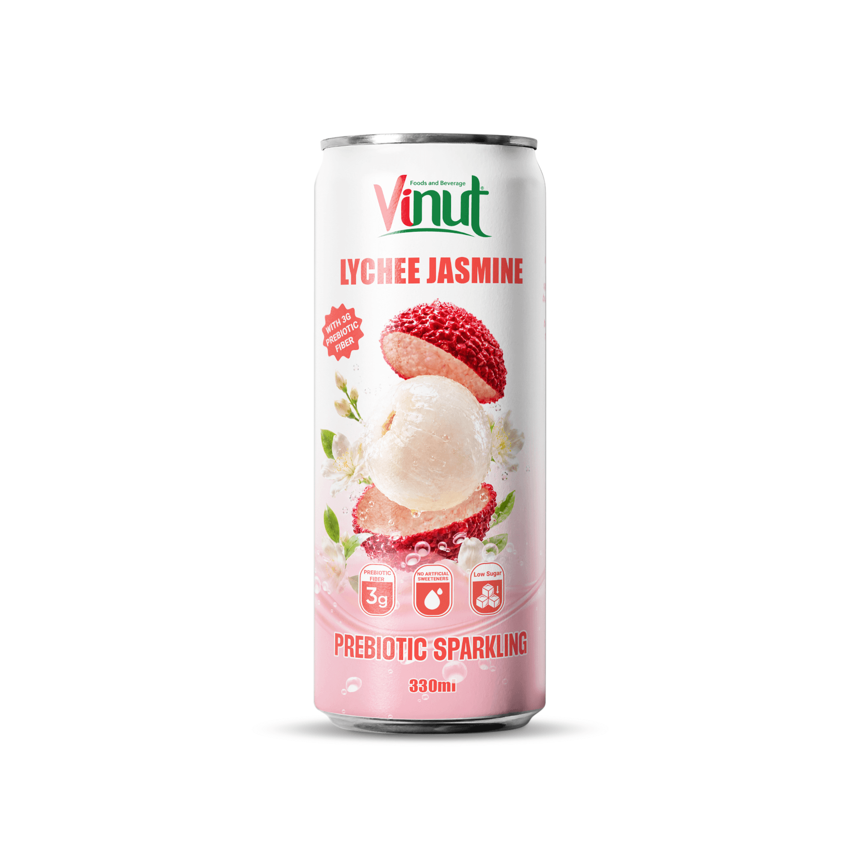 11 fl oz Vinut Prebiotic Sparkling Lychee Jasmine view 1