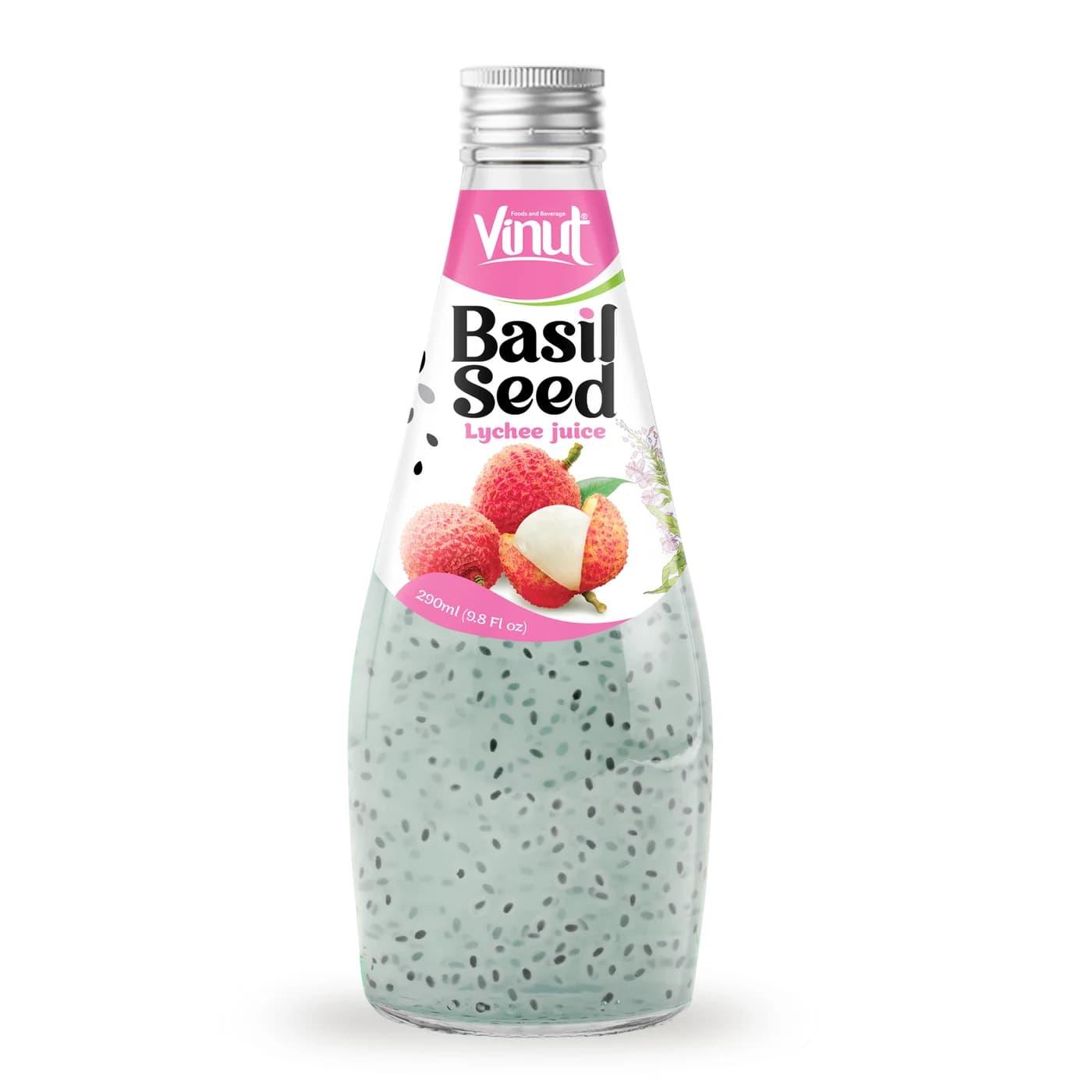 VINUT Basil Seed – Lychee Juice, 290 mL view 1