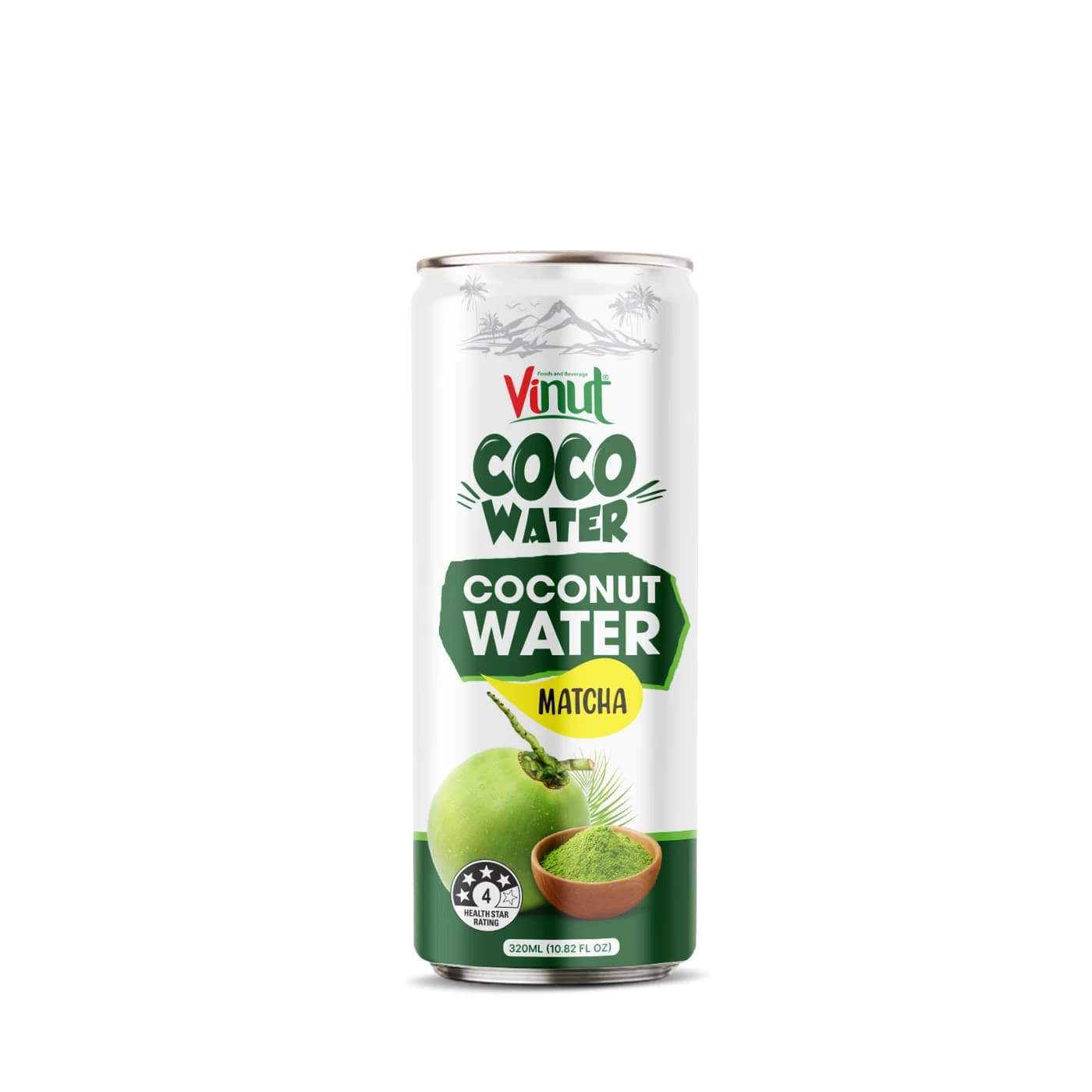 VINUT Coco Water – Coconut Water Matcha, 320 mL