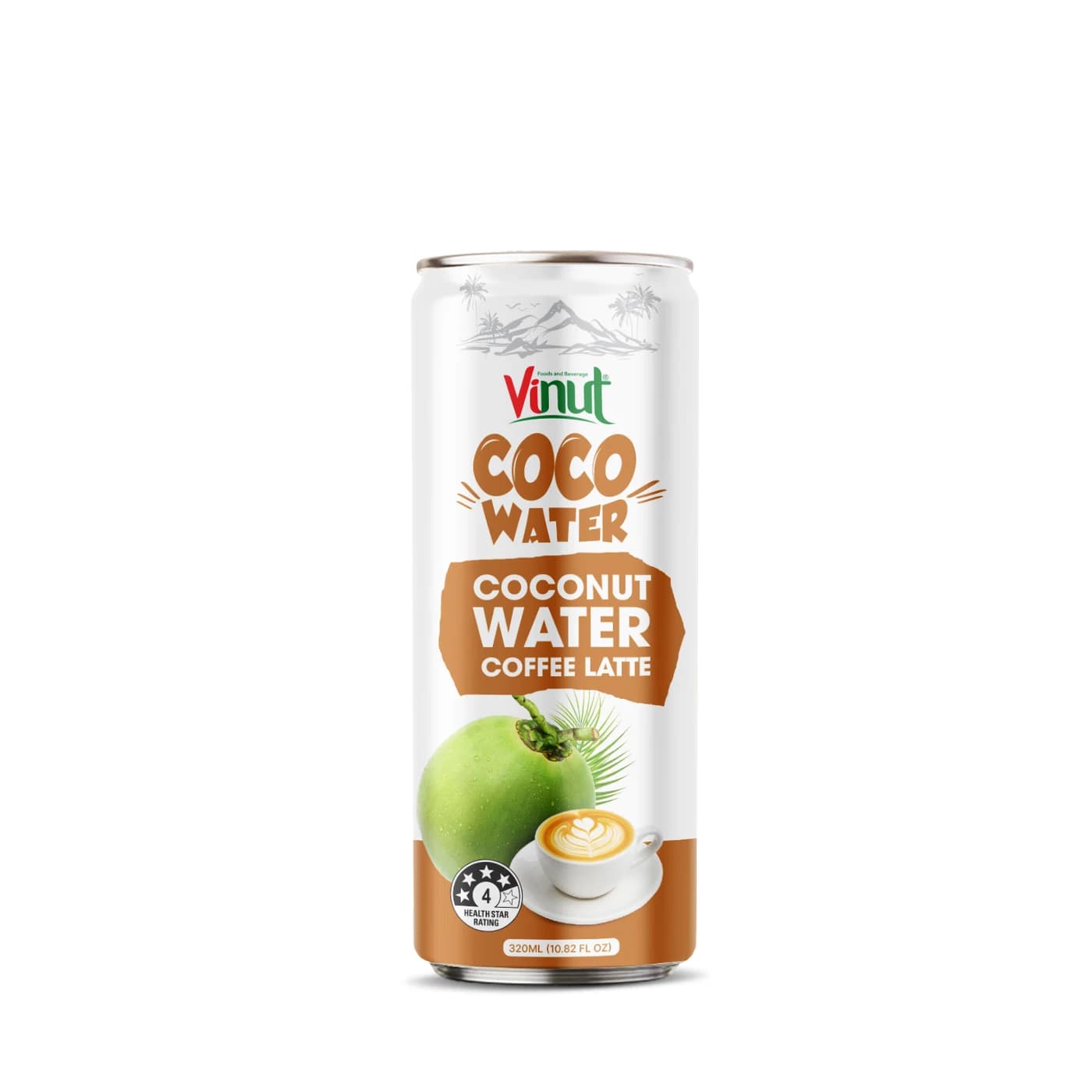 VINUT Coco Water – Coconut Water Coffee Latte, 320 mL