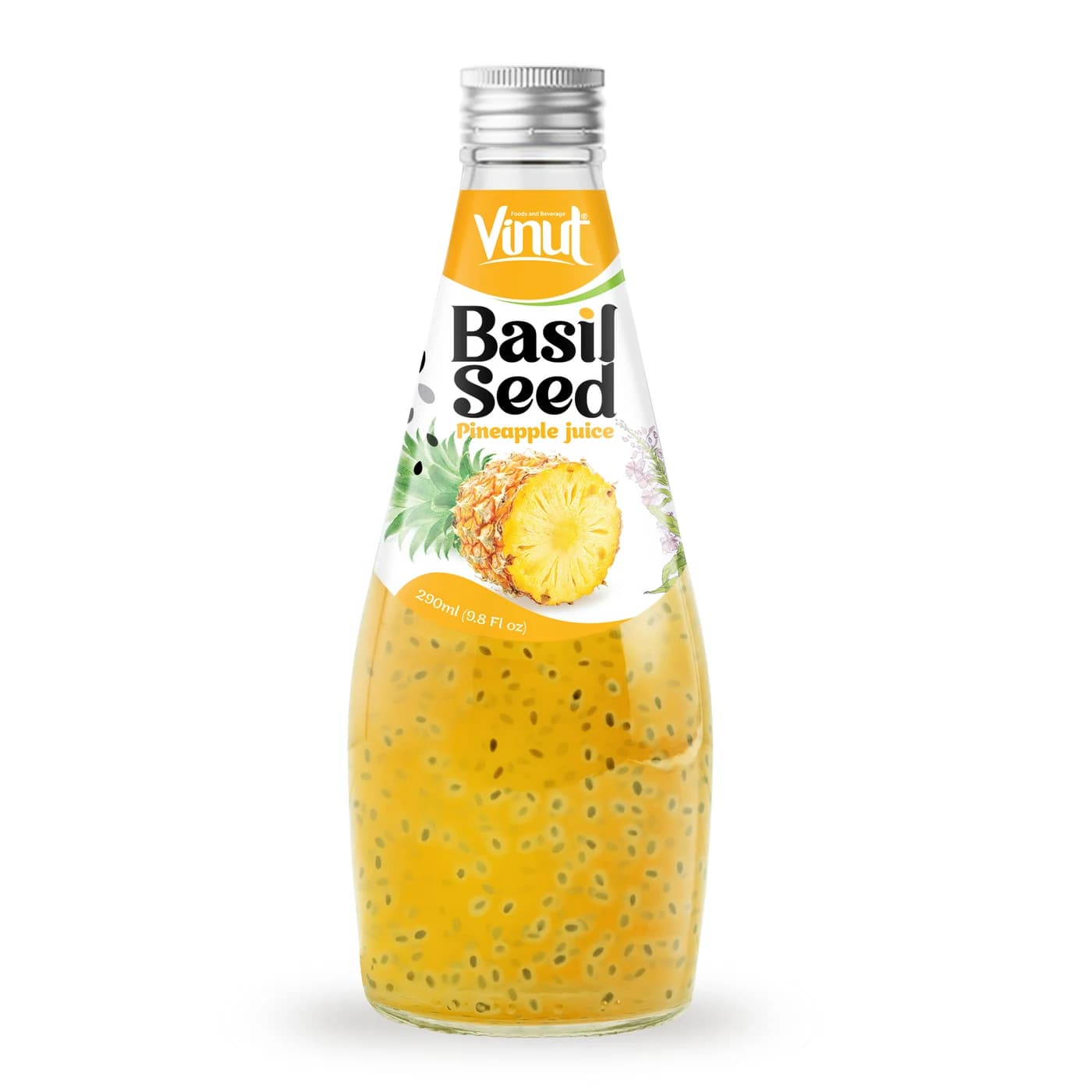 VINUT Basil Seed – Pineapple Juice, 290 mL view 1