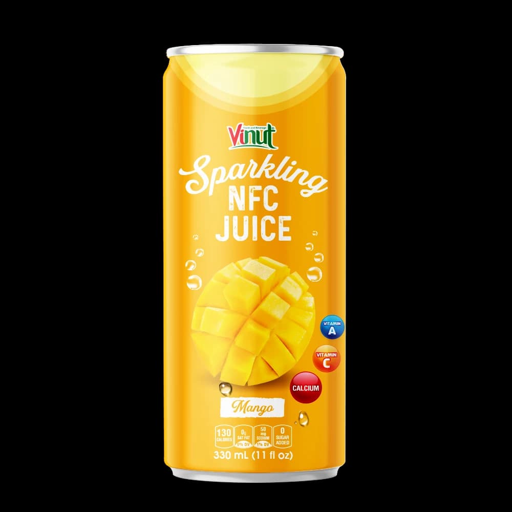 VINUT Sparkling NFC Juice – Mango, 330 mL