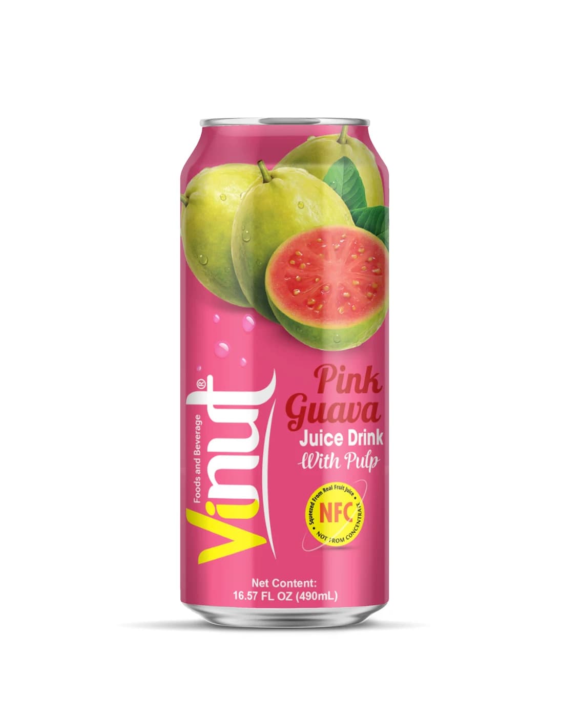 VINUT Pink Guava Juice Drink With Pulp, 490 mL view 1