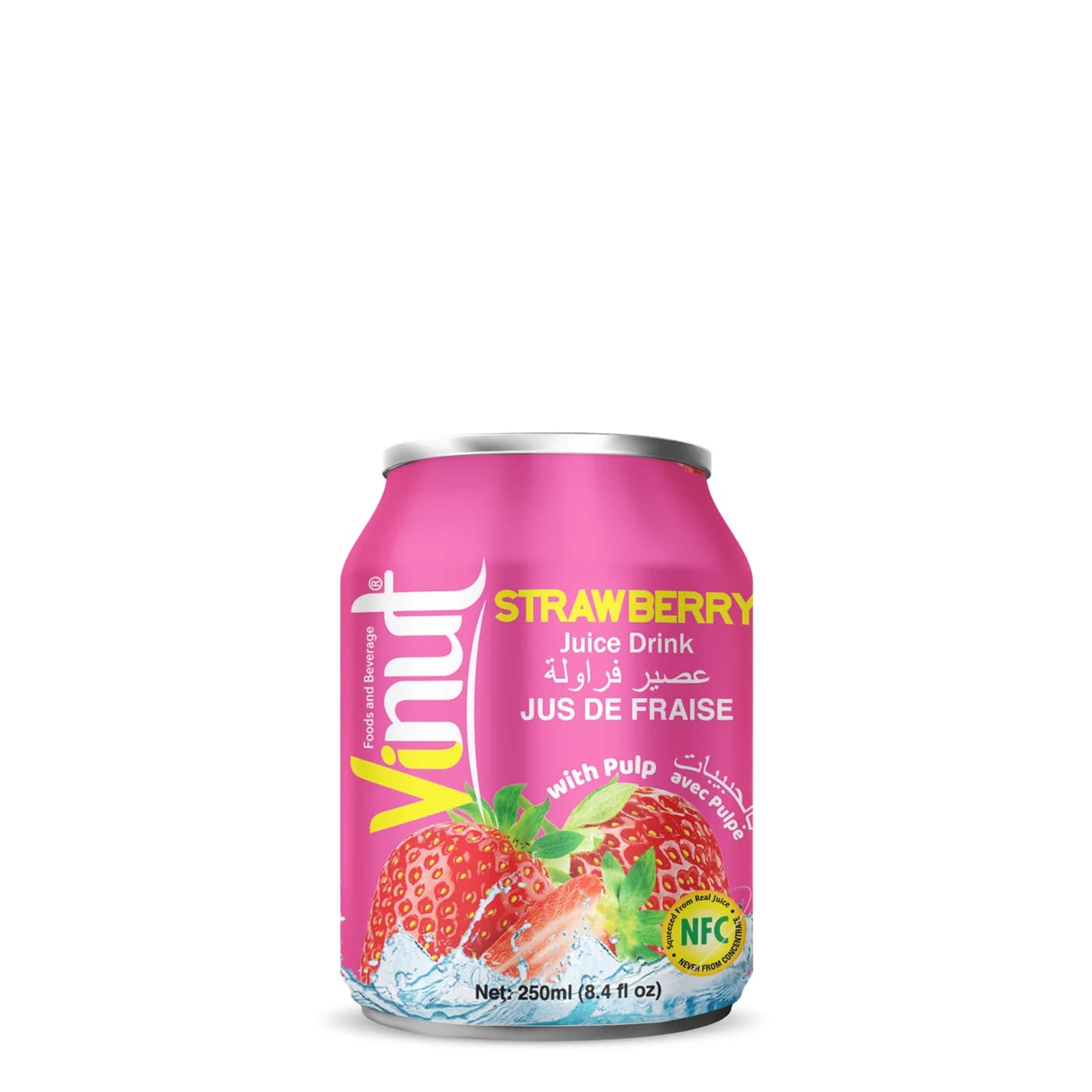 VINUT Strawberry Juice Drink With Pulp, 250 mL view 1