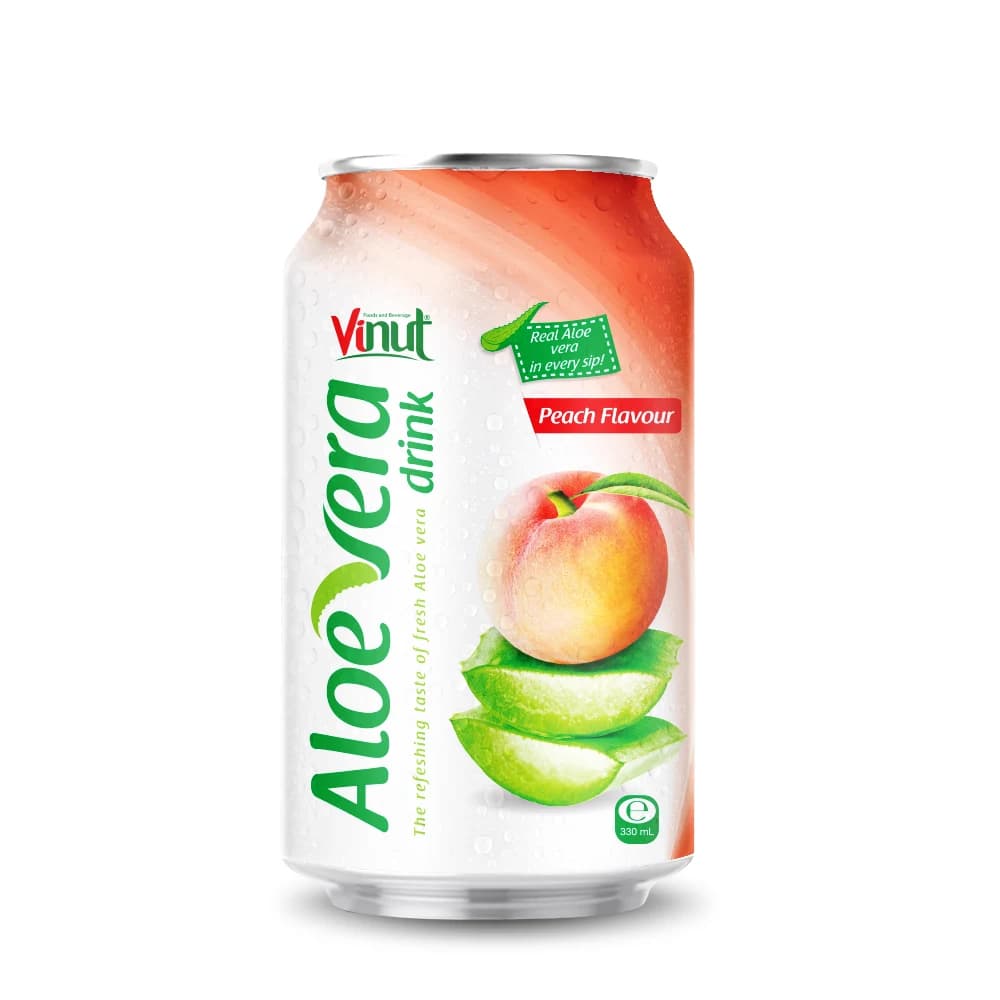 VINUT Aloe Vera Drink – Peach Flavour, 330 mL view 1