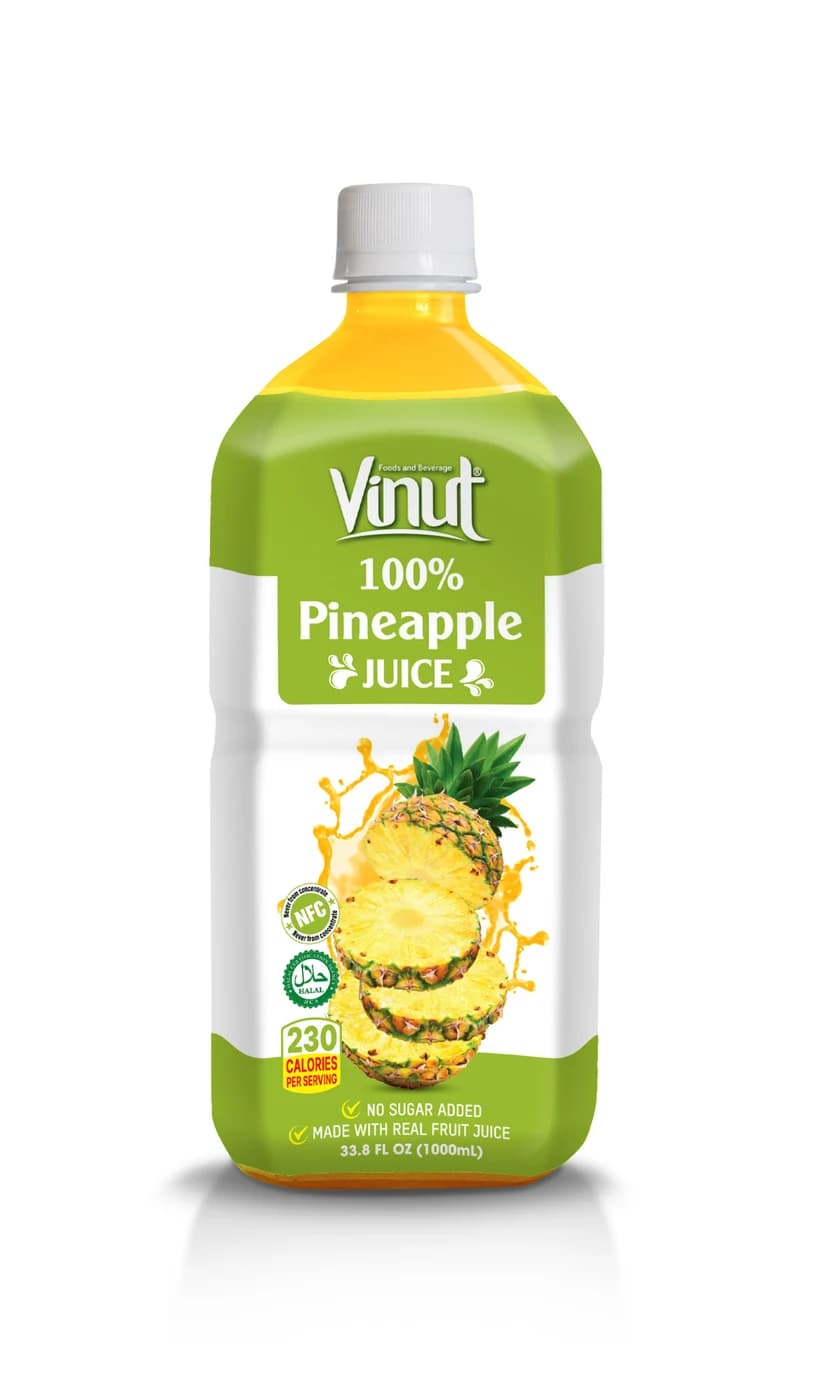 VINUT 100% Pineapple Juice, 1,000 mL