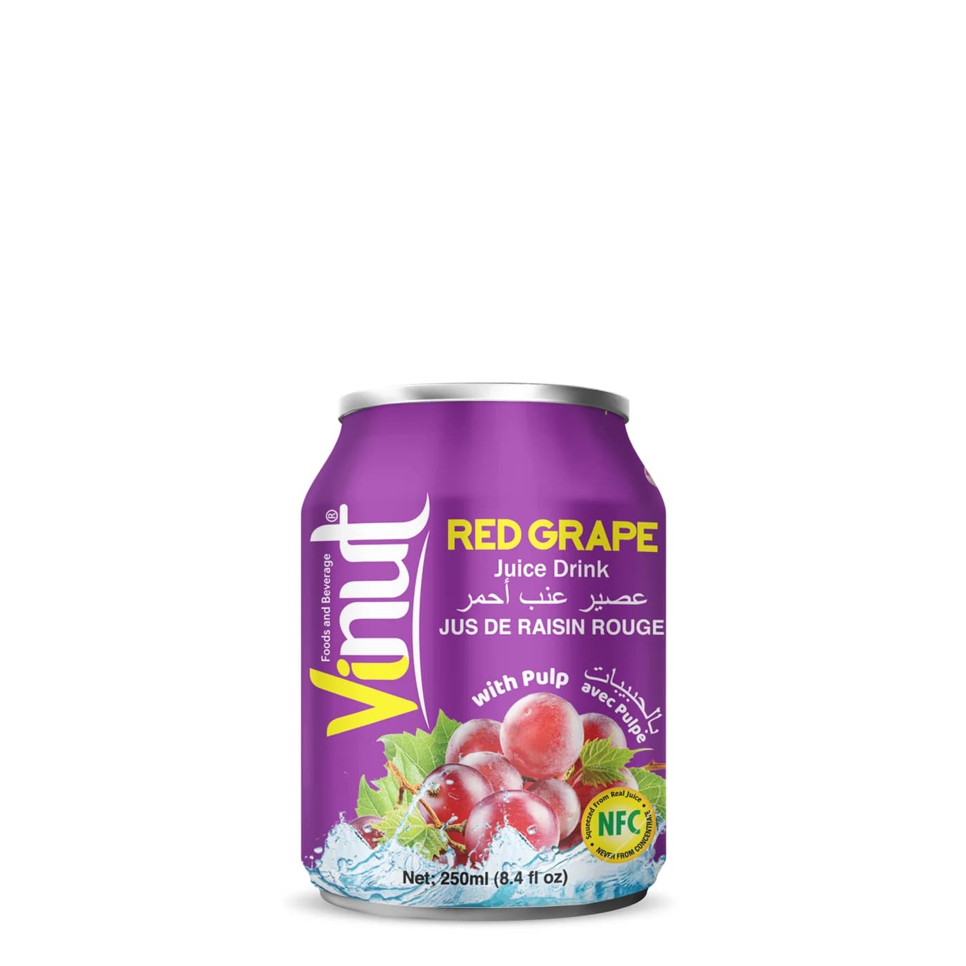 VINUT Red Grape Juice Drink With Pulp, 250 mL view 1