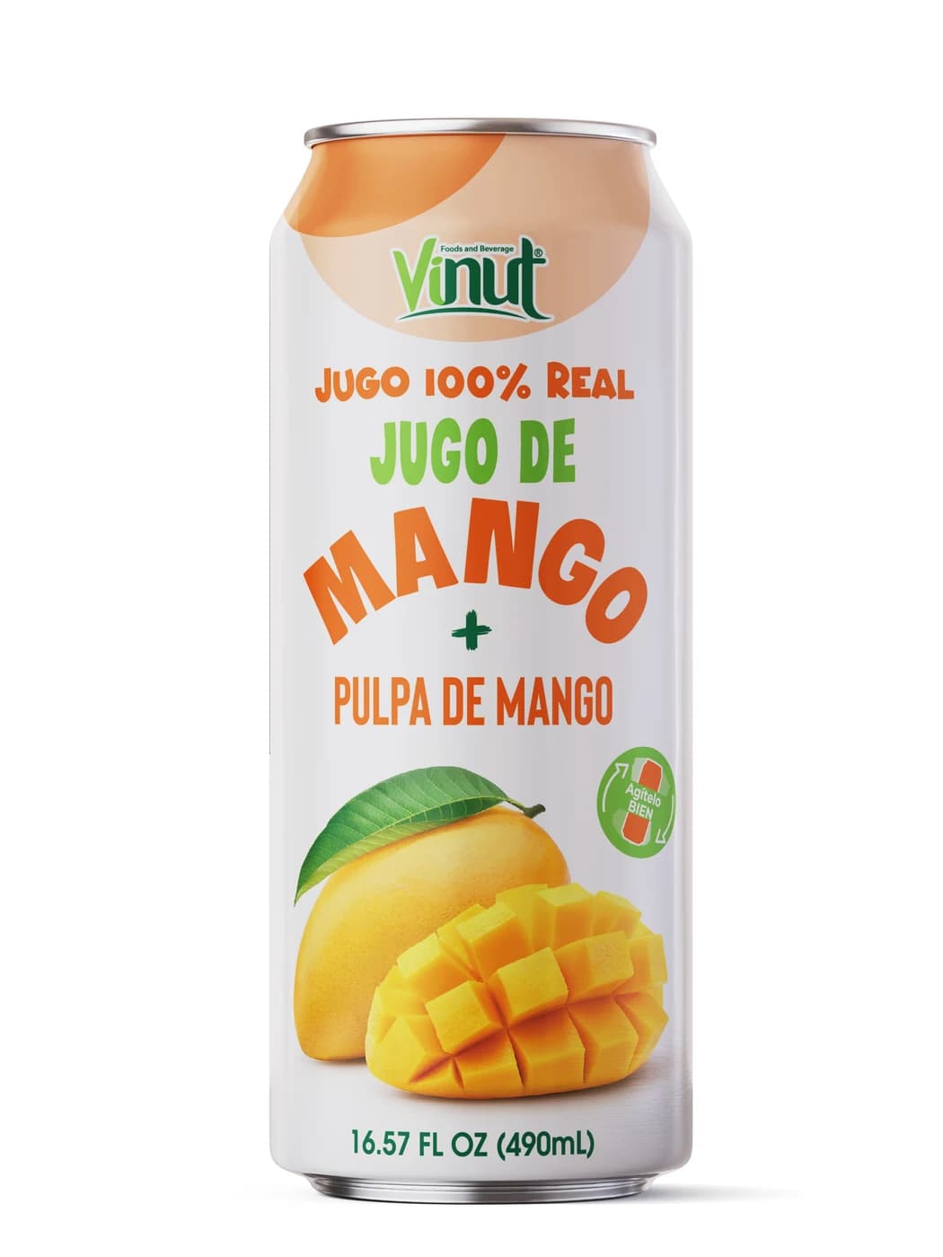 VINUT 100% Real Mango Juice with Pulp, 490 mL