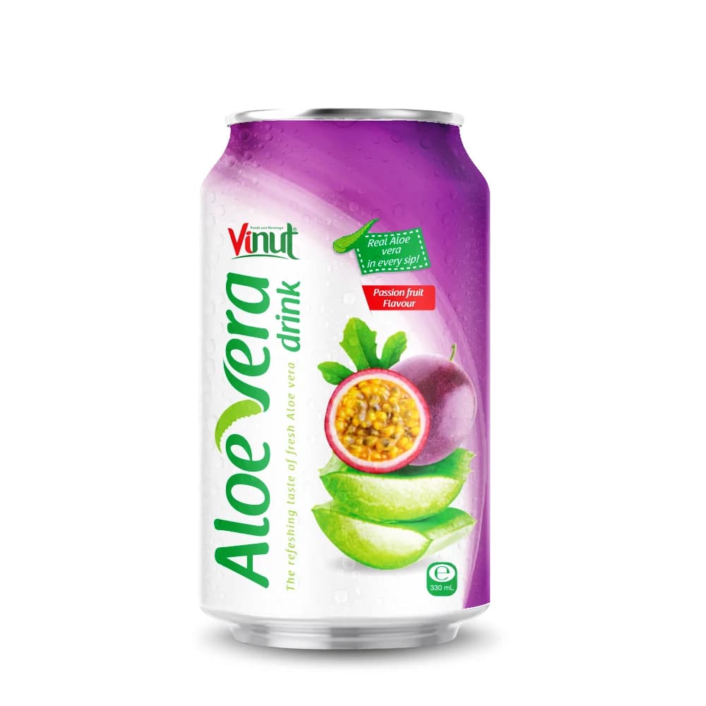 VINUT Aloe Vera Drink – Passion Fruit Flavour, 330 mL view 1
