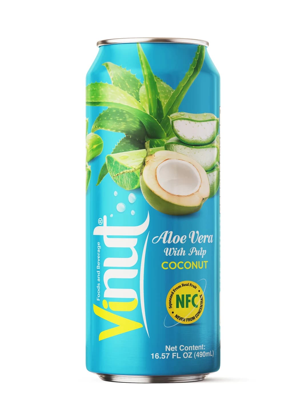 VINUT Aloe Vera with Pulp – Coconut, 490 mL view 1