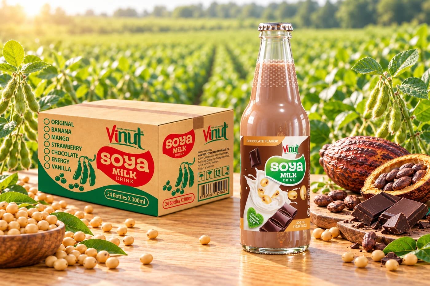 VINUT Soya Milk Drink – Chocolate Flavor, 300 mL