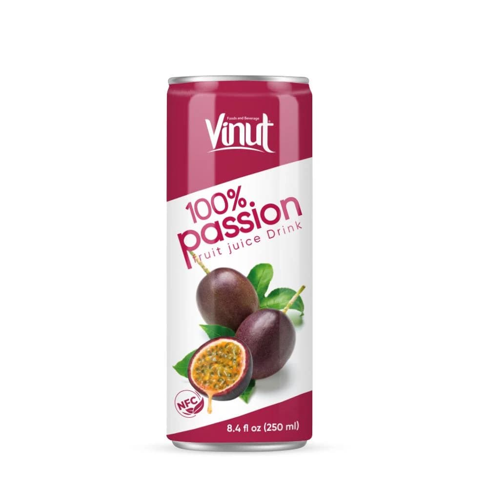 VINUT 100% Passion Fruit Juice Drink, 250 mL view 1