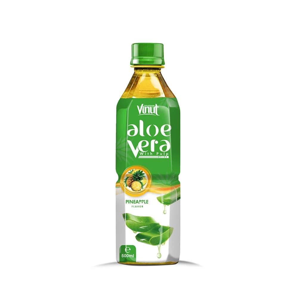 VINUT Aloe Vera with Pulp Drink – Pineapple Flavor, 500 mL view 1
