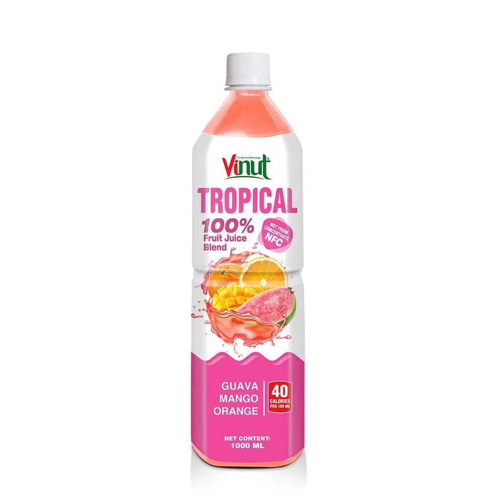 VINUT Tropical 100% Fruit Juice Blend – Guava Mango Orange, 1,000 mL