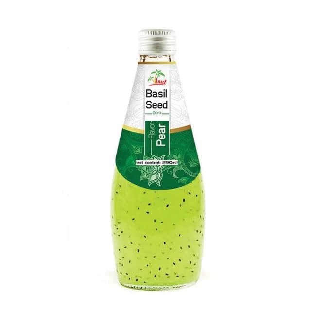 VINUT Basil Seed Drink – Pear Flavor, 290 mL