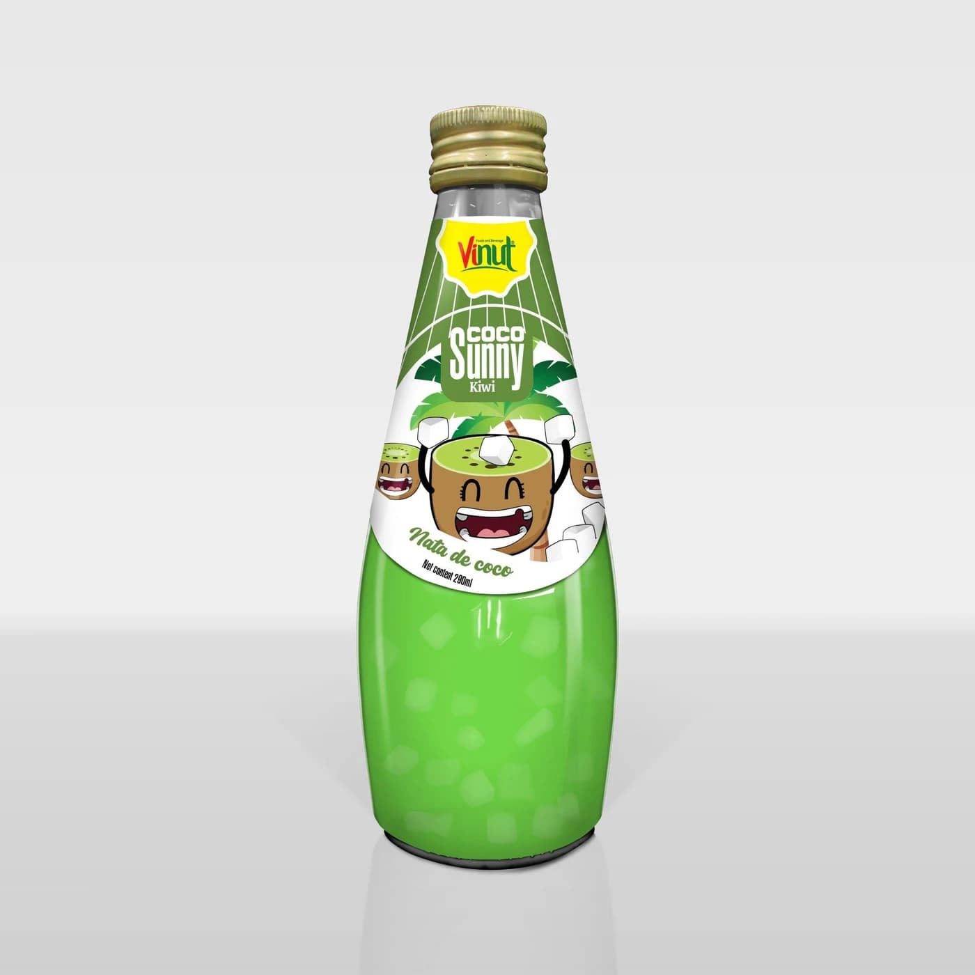 VINUT Coco Sunny – Kiwi with Nata de Coco, 290 mL