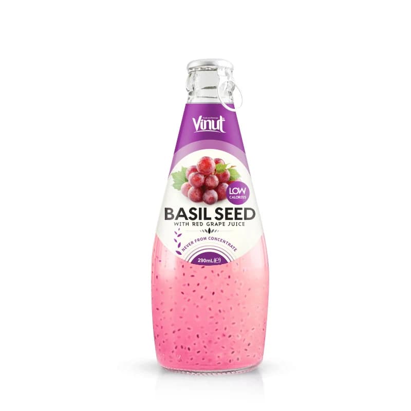 VINUT Basil Seed with Red Grape Juice, 290 mL
