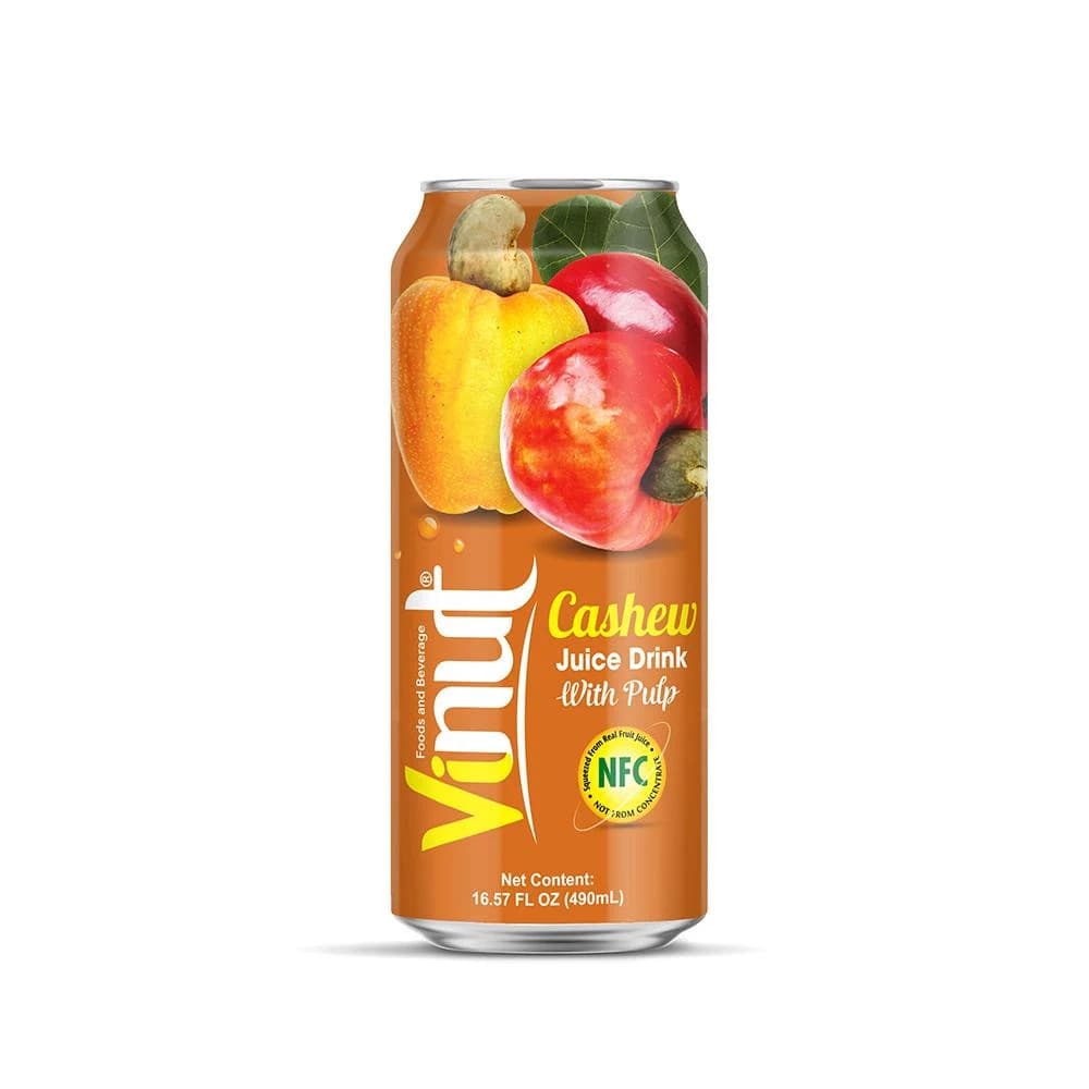 VINUT Cashew Juice Drink with Pulp, 490 mL