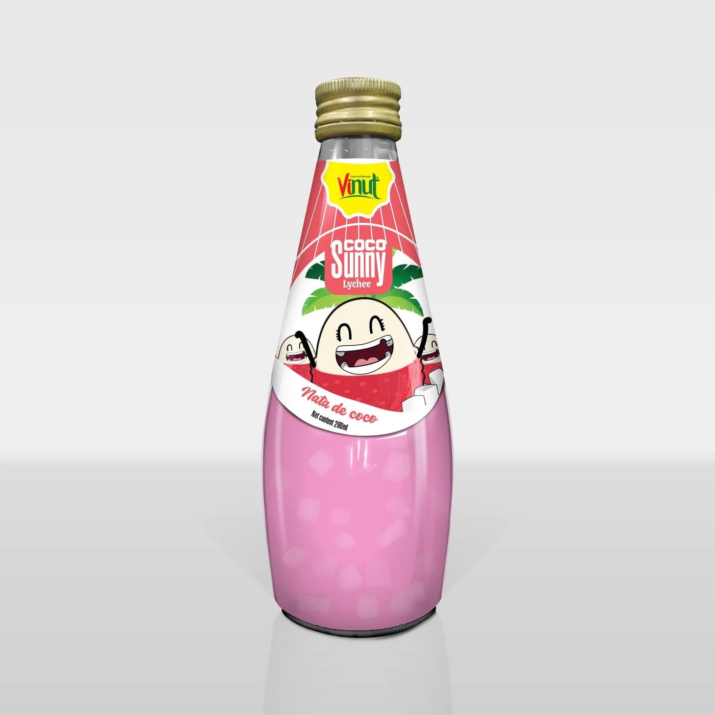 VINUT Coco Sunny – Lychee with Nata de Coco, 290 mL