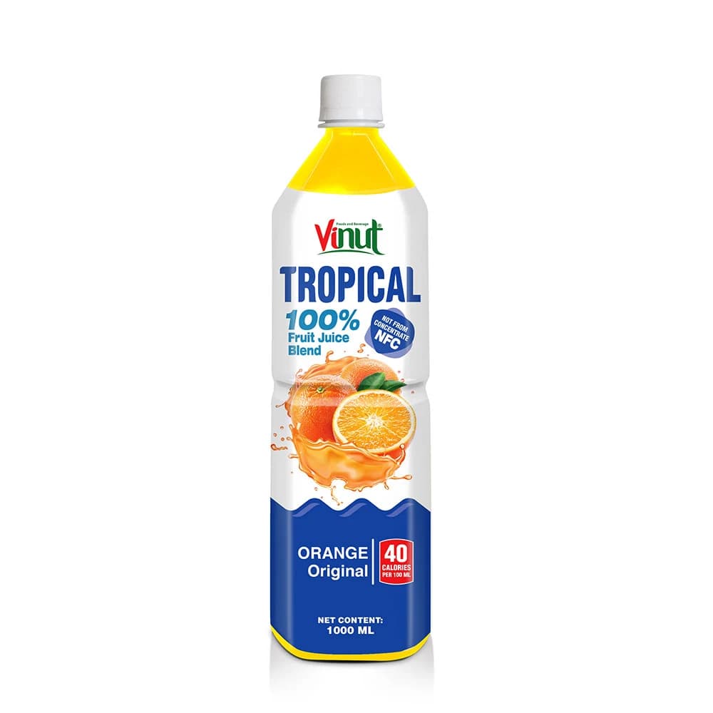 VINUT Tropical 100% Fruit Juice Blend – Orange Original, 1,000 mL