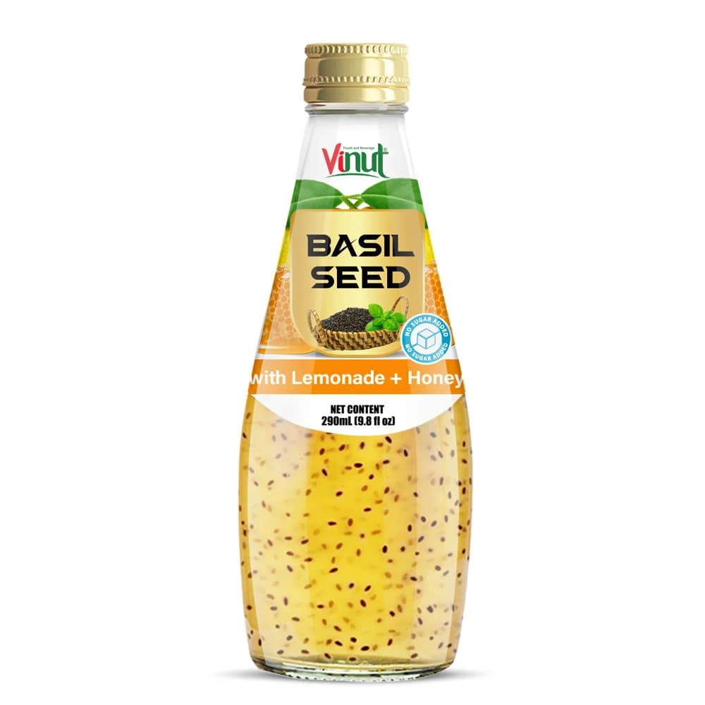 VINUT Basil Seed with Lemonade + Honey, 290 mL view 1