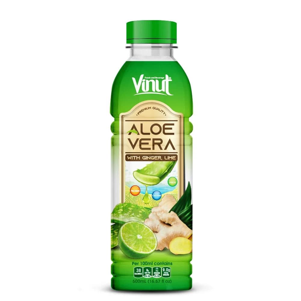 VINUT Aloe Vera Drink with Ginger & Lime, 500 mL view 1