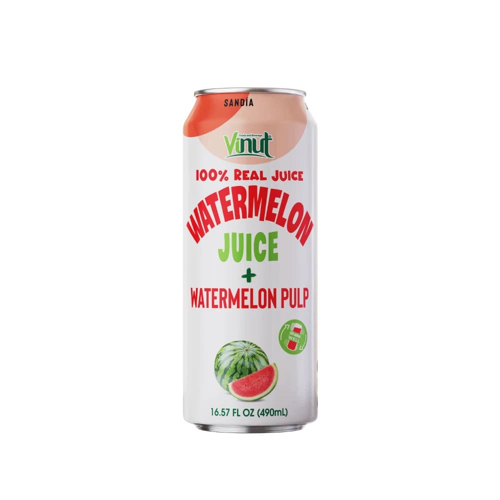 VINUT 100% Watermelon Juice with Pulp, 490 mL