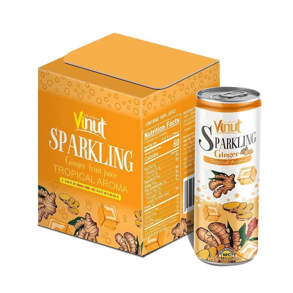 VINUT Sparkling Ginger – Tropical Aroma, 250 mL view 1