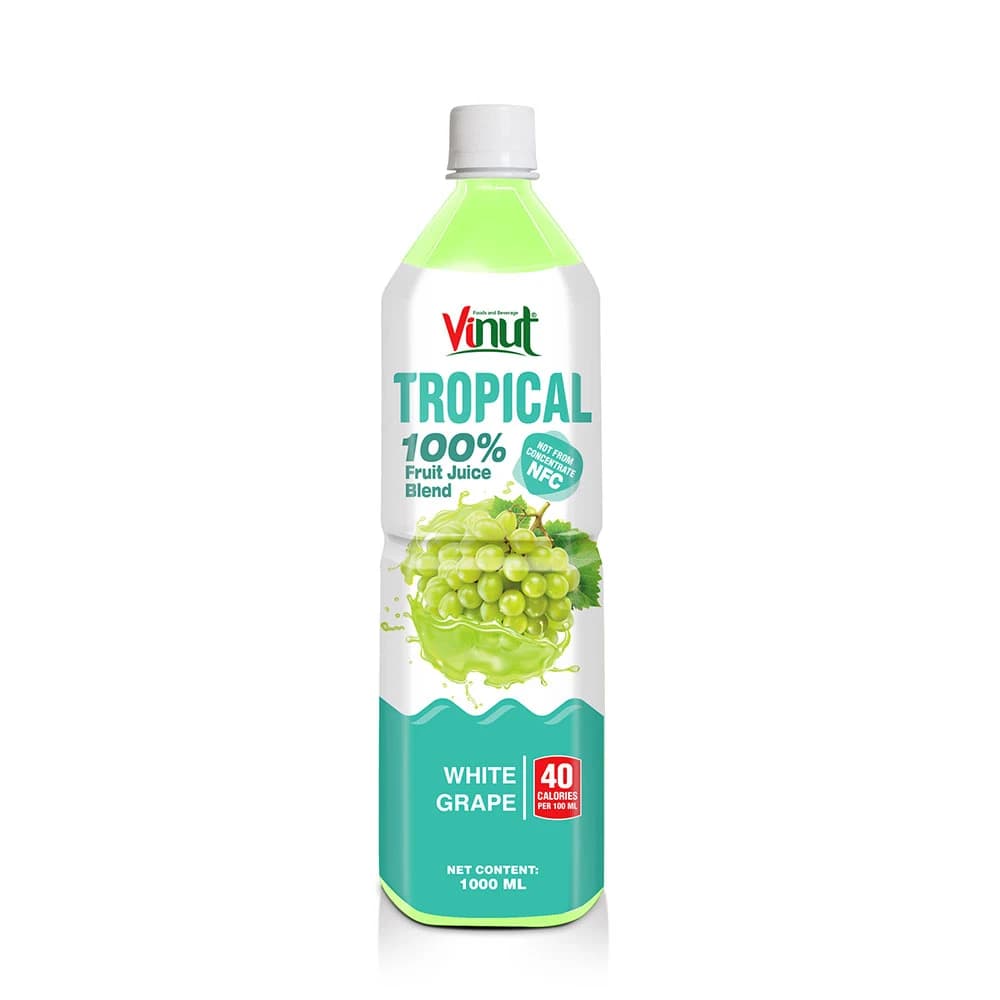 VINUT Tropical 100% Fruit Juice Blend – White Grape, 1,000 mL