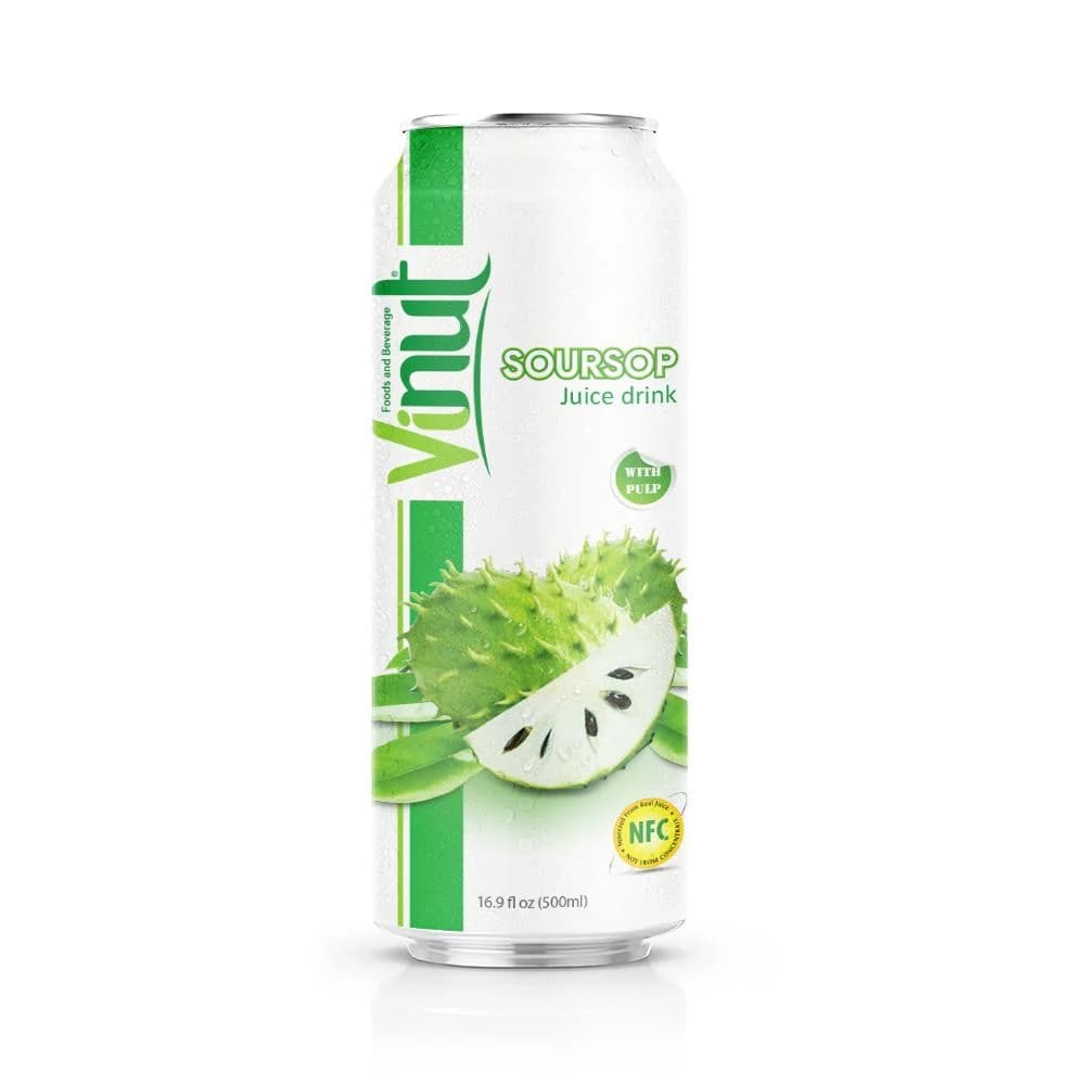 VINUT Soursop Juice Drink with Pulp, 500 mL