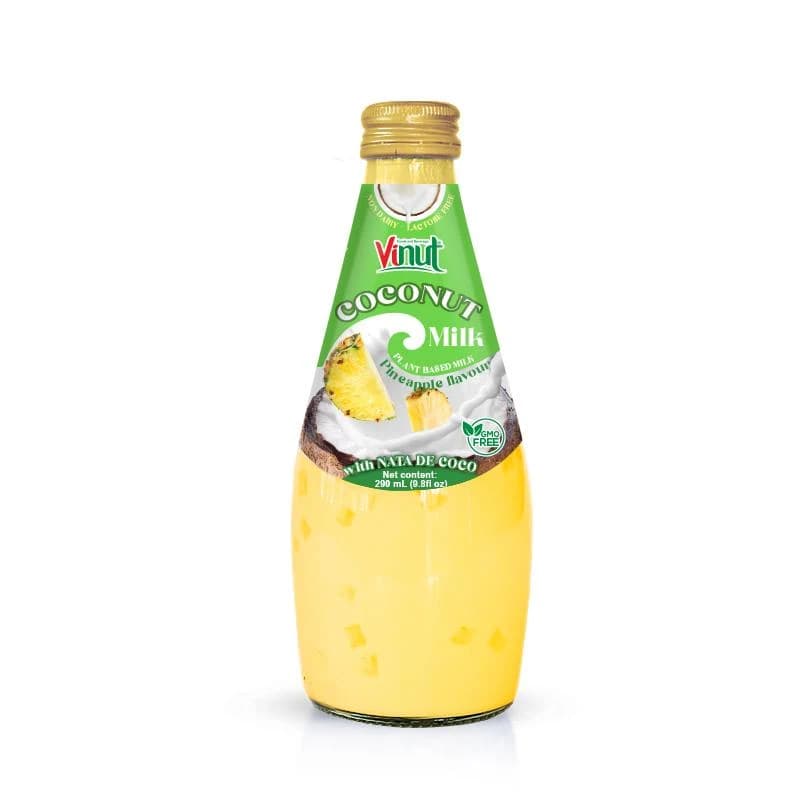VINUT Coconut Milk with Nata de Coco – Pineapple Flavour, 290 mL view 1