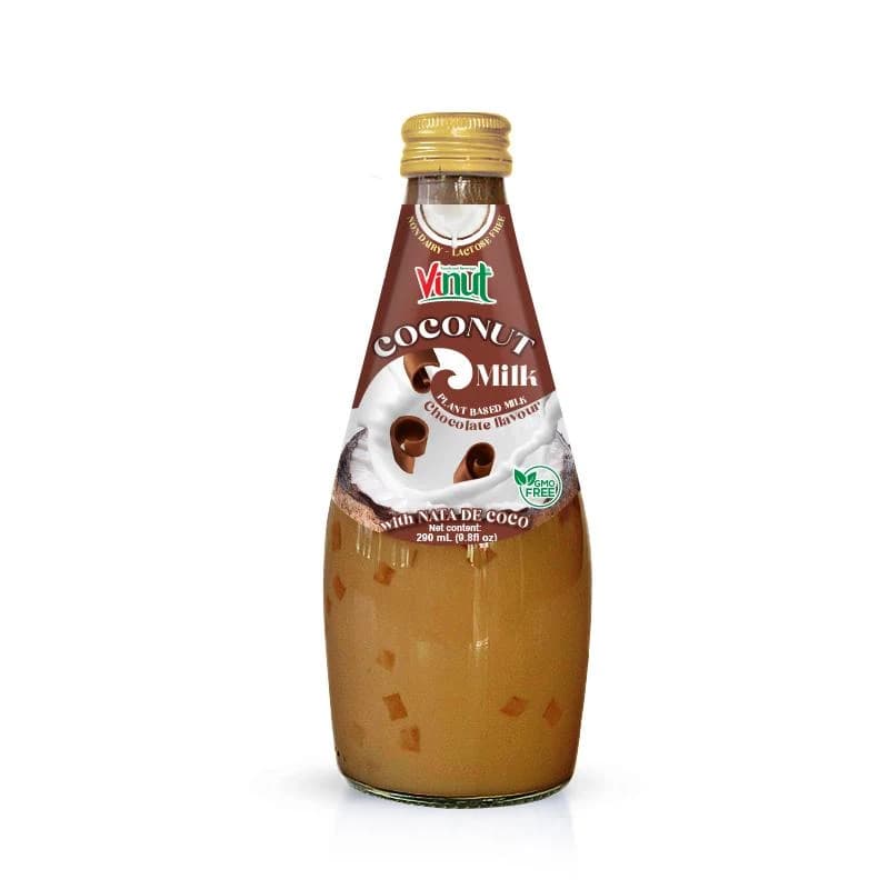 VINUT Coconut Milk with Nata de Coco – Chocolate Flavour, 290 mL view 1