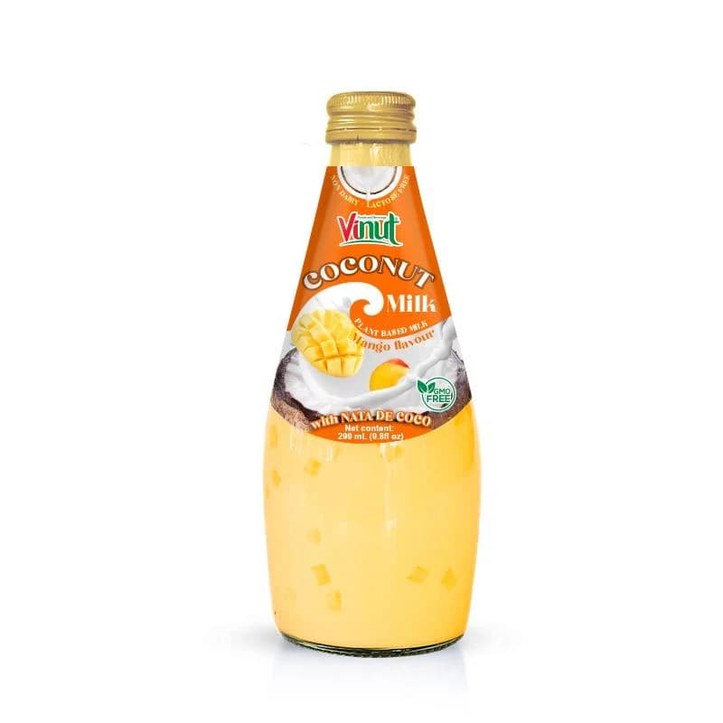 VINUT Coconut Milk Mango Flavour with Nata de Coco, 290 mL view 1