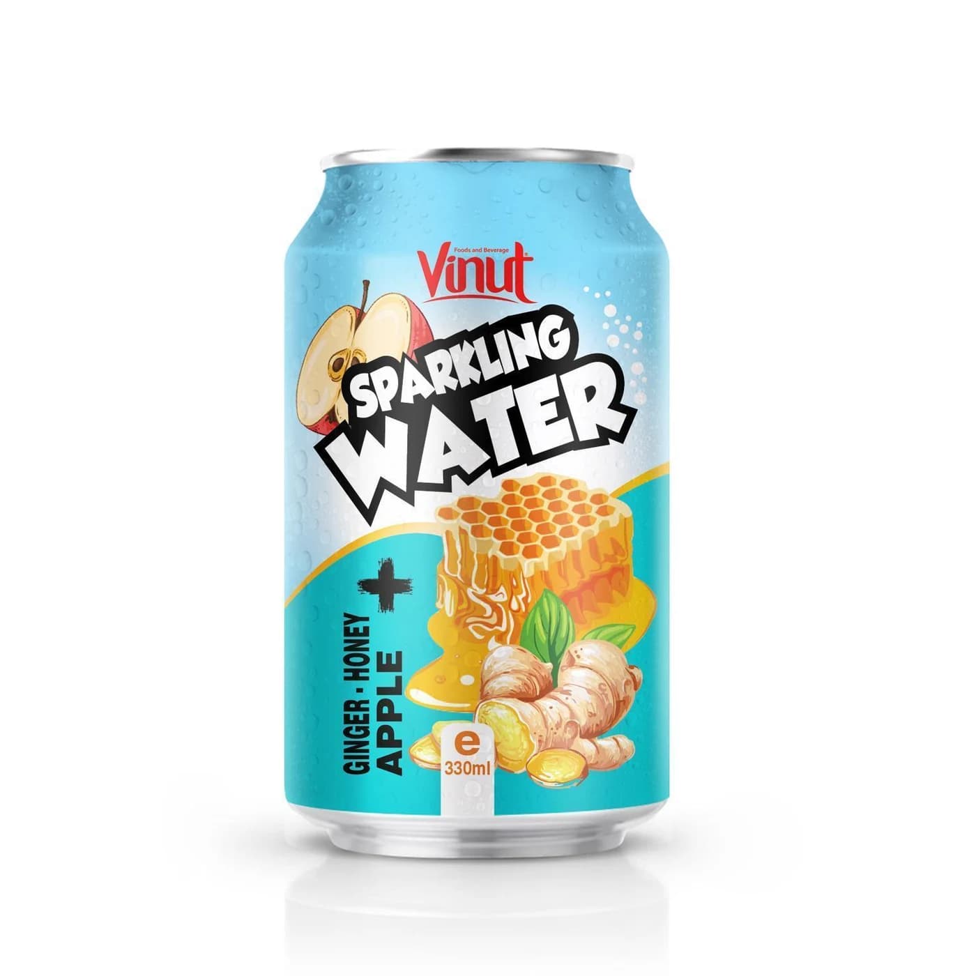 VINUT Sparkling Water – Ginger, Honey & Apple, 330 mL view 1