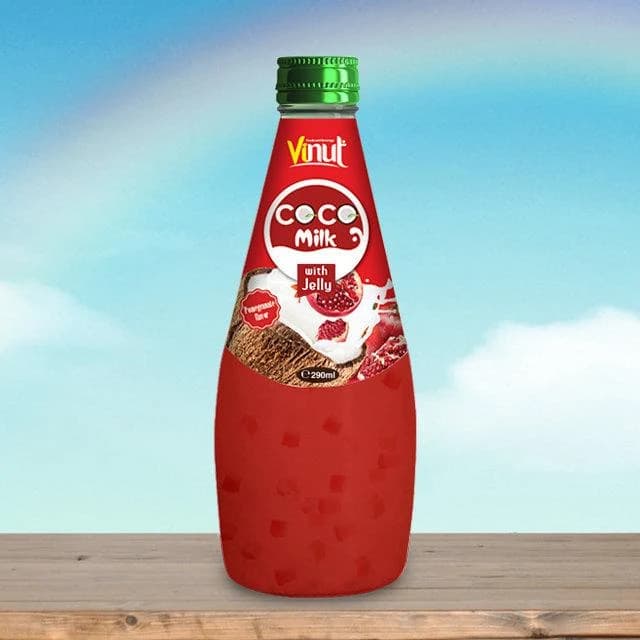 VINUT Coco Milk with Jelly – Pomegranate Flavour, 290 mL view 1