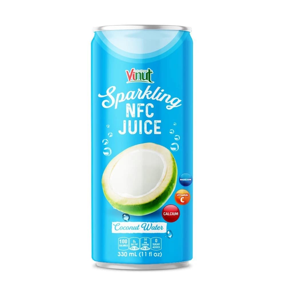 VINUT Sparkling NFC Juice – Coconut Water, 330 mL view 1