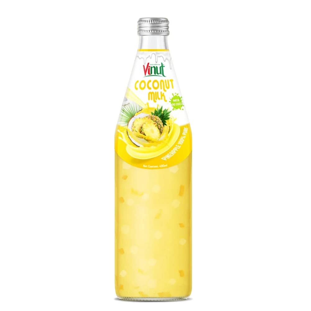 VINUT Coconut Milk with Nata de Coco – Pineapple, 490 mL view 1