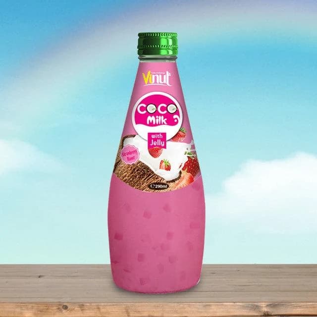 VINUT Coco Milk with Jelly – Strawberry Flavour, 290 mL view 1