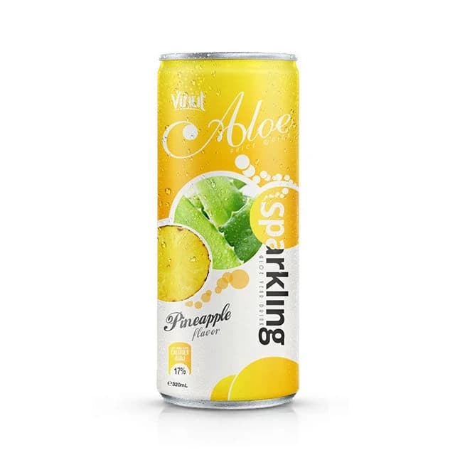 VINUT Sparkling Aloe Vera – Pineapple Flavour, 320 mL view 1