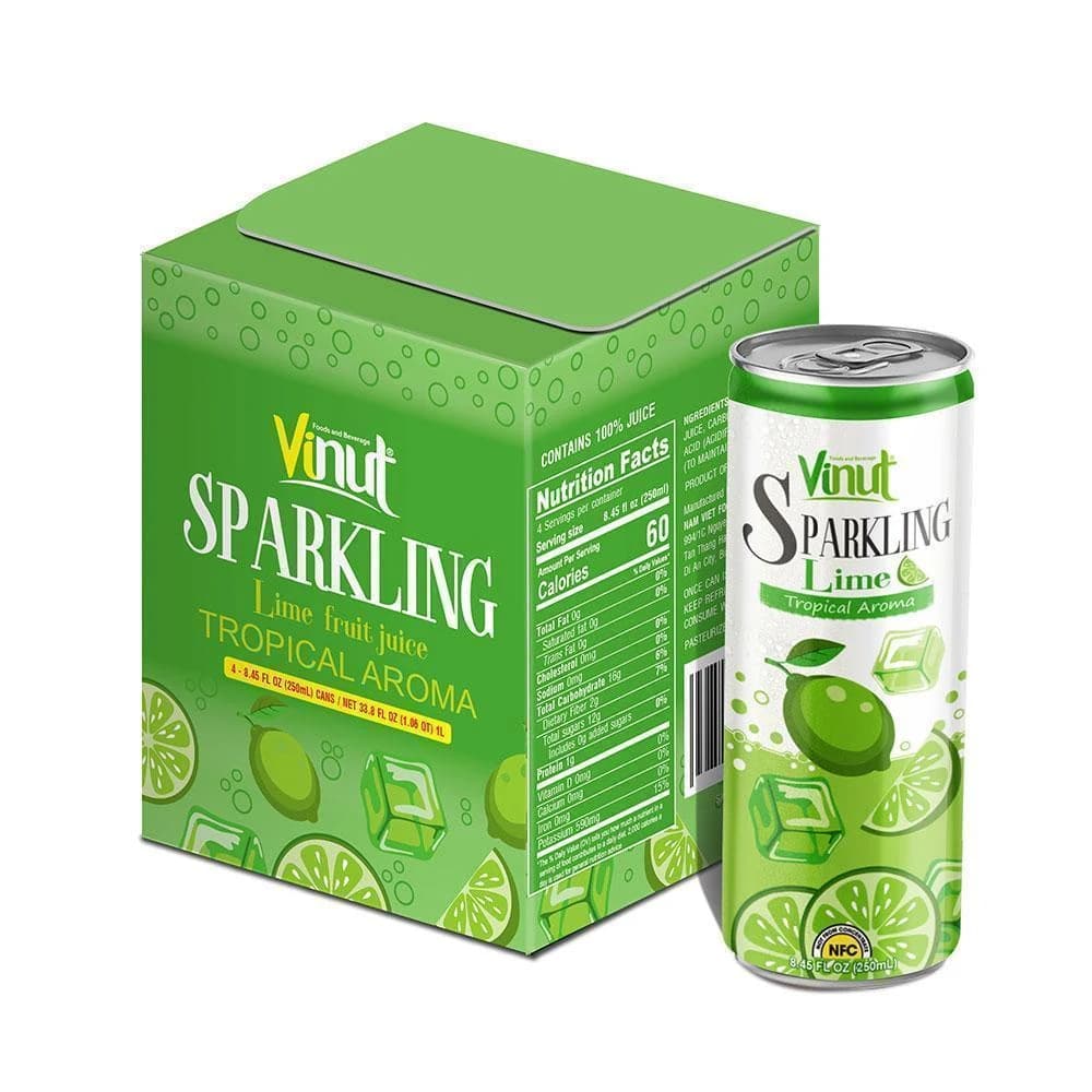 VINUT Sparkling Lime – Tropical Aroma, 250 mL view 1