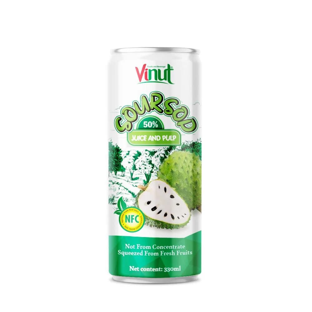 VINUT Soursop 50% Juice and Pulp, 330 mL view 1