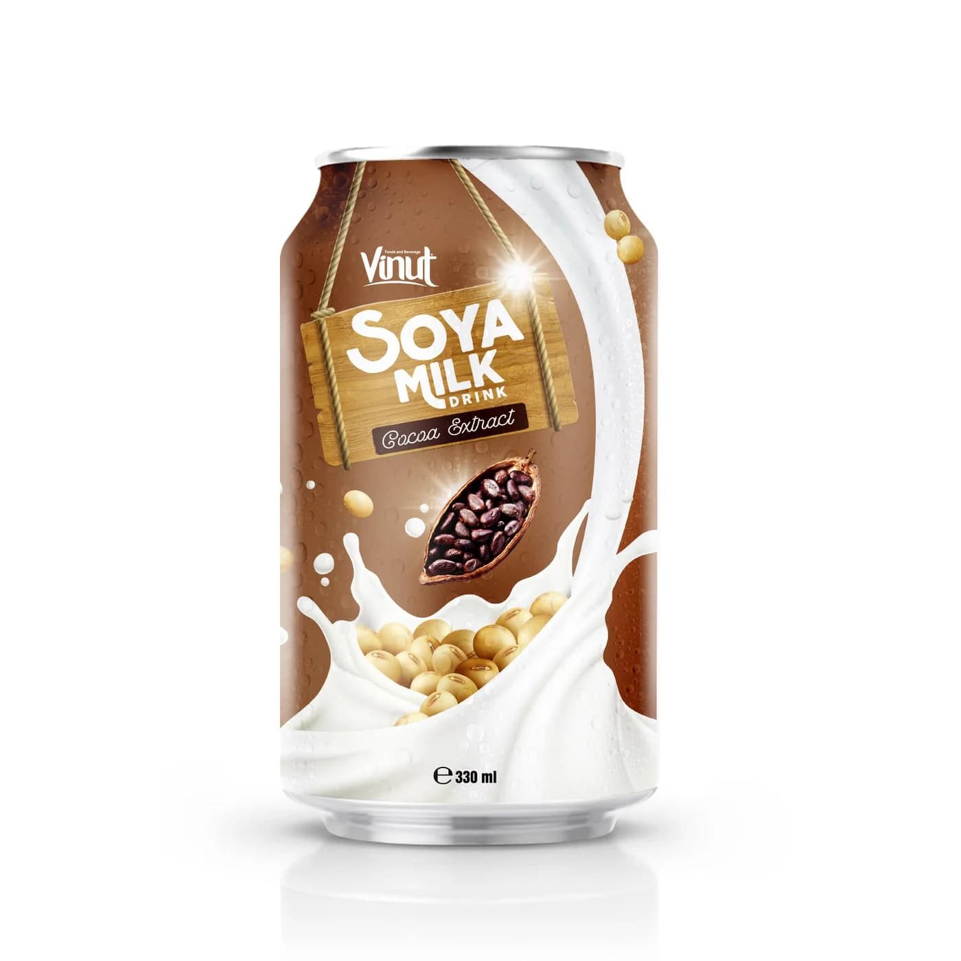 VINUT Soya Milk Drink – Cocoa Extract, 330 mL view 1