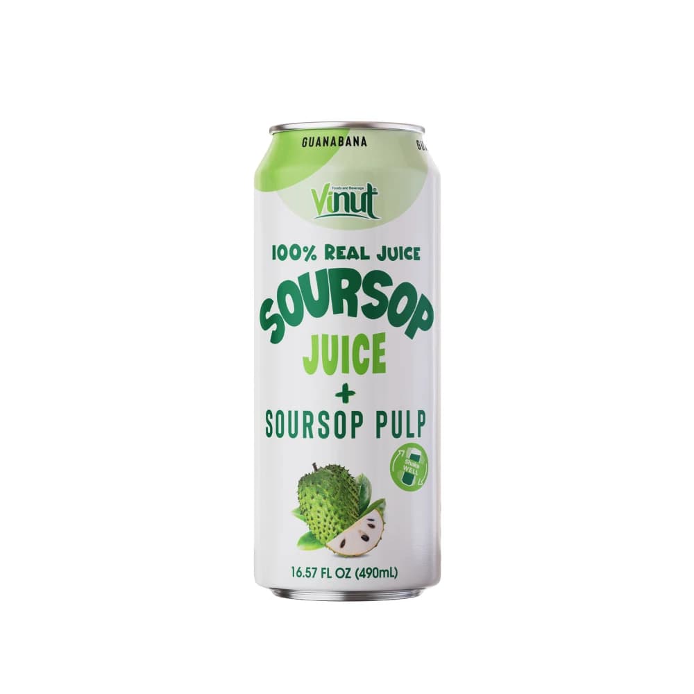 VINUT 100% Real Soursop Juice with Soursop Pulp – 490 mL view 1