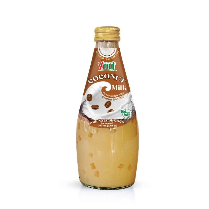 VINUT Coconut Milk – Coffee Flavour with Nata de Coco, 290 mL