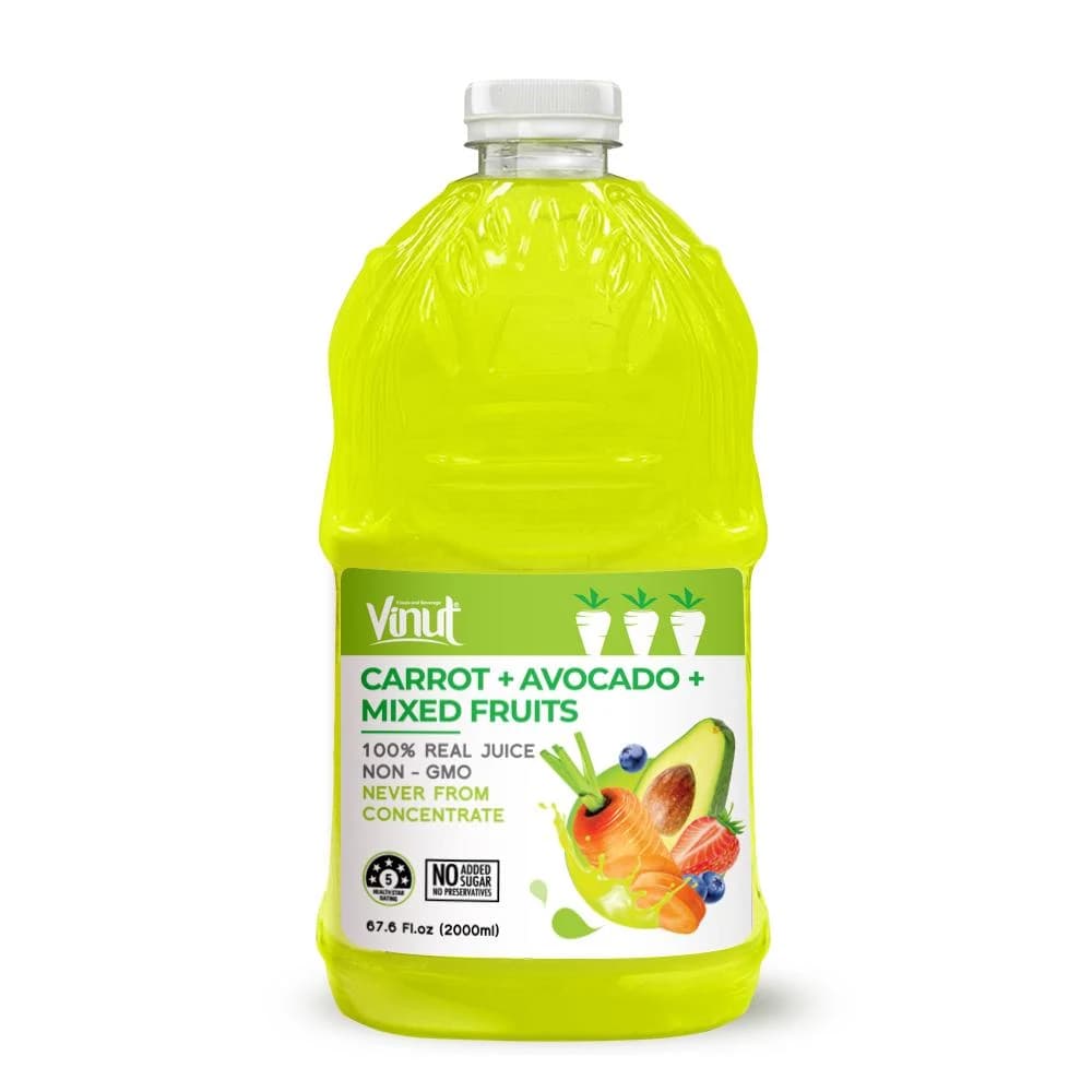 VINUT Carrot + Avocado + Mixed Fruits Juice, 2,000 mL view 1