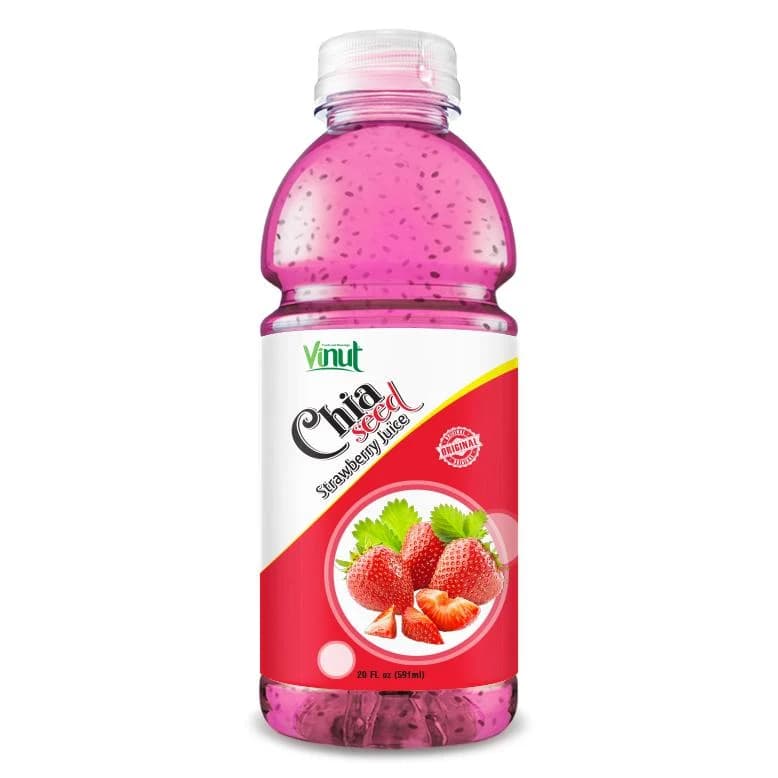 VINUT Chia Seed with Strawberry Juice, 591 mL view 1