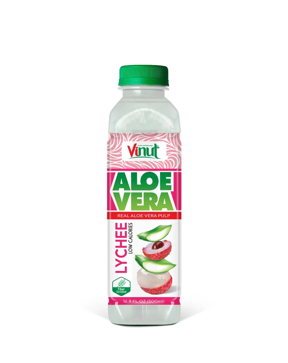 VINUT Aloe Vera with Real Aloe Vera Pulp – Lychee, 500 mL view 1