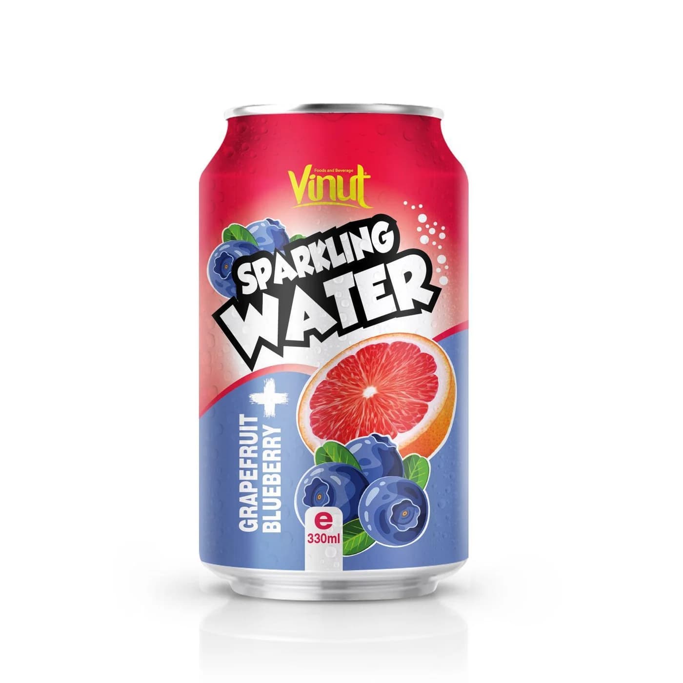 VINUT Sparkling Water – Grapefruit & Blueberry, 330 mL view 1