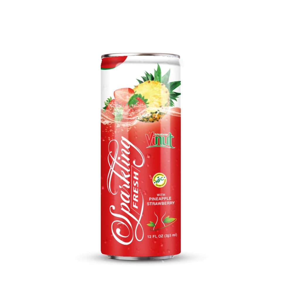 VINUT Sparkling Fresh – Pineapple & Strawberry, 355 mL view 1